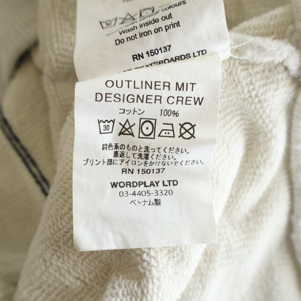 Palace Skateboards(パレススケートボーズ) OUTLINER MIT DESIGNER CREW コットン スウェットトレーナー グレー