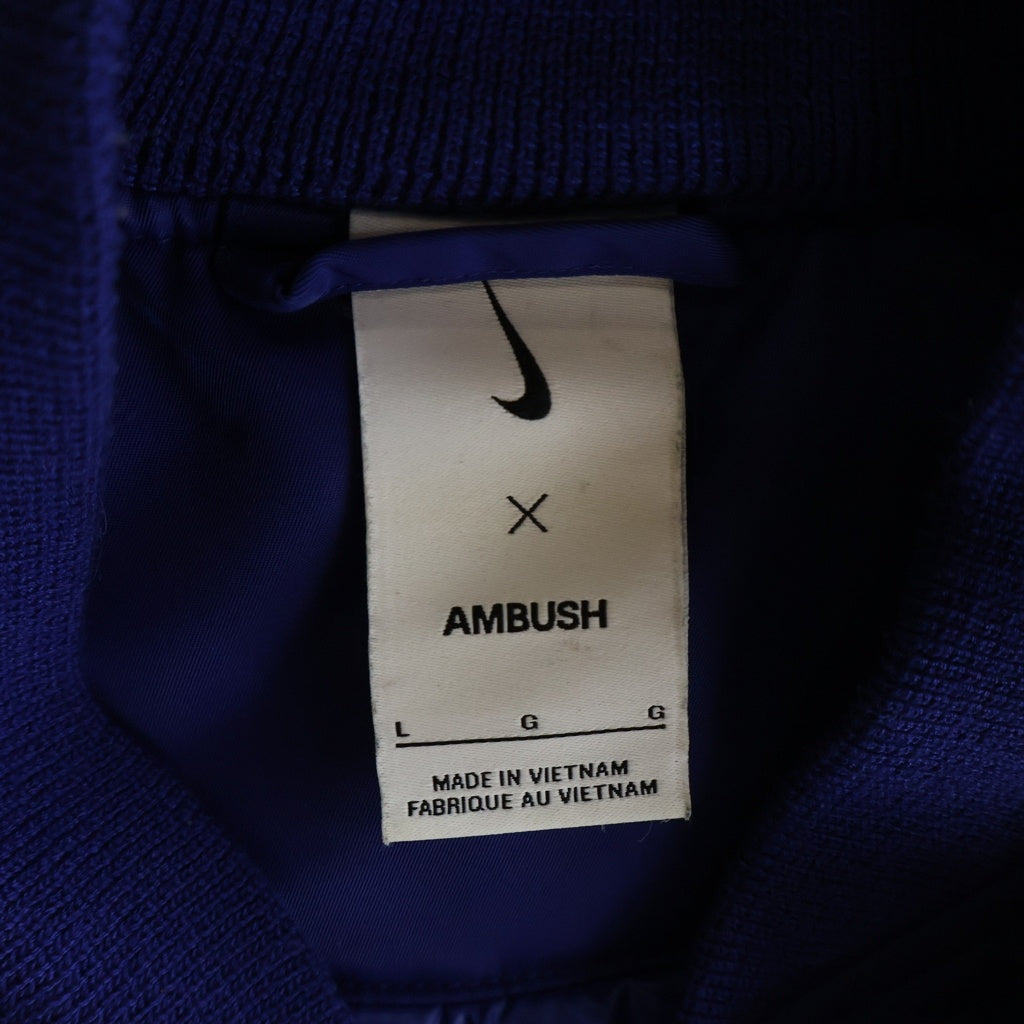 NIKE(ナイキ) ×AMBUSH Deep Royal Blue Blouson Jacket アンブッシュ ナンバリングレイヤード ディープ ロイヤル フルジップブルゾン ジャケット ブルー DX6917-455