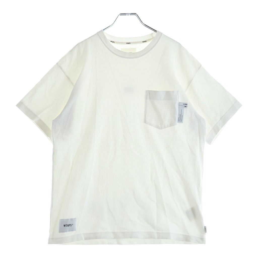 WTAPS(ダブルタップス) 25SS INSECT SS COTTON フロントポケット コットン 半袖Tシャツカットソー ホワイト 251ATDT-CSM15