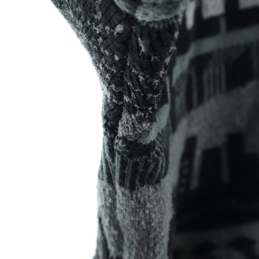 WTAPS(ダブルタップス) 24AW PALMER 813 SWEATER ACRYLIC ジャガードニットセーター カーディガン ブラック/グレー 242MADT-KNM07