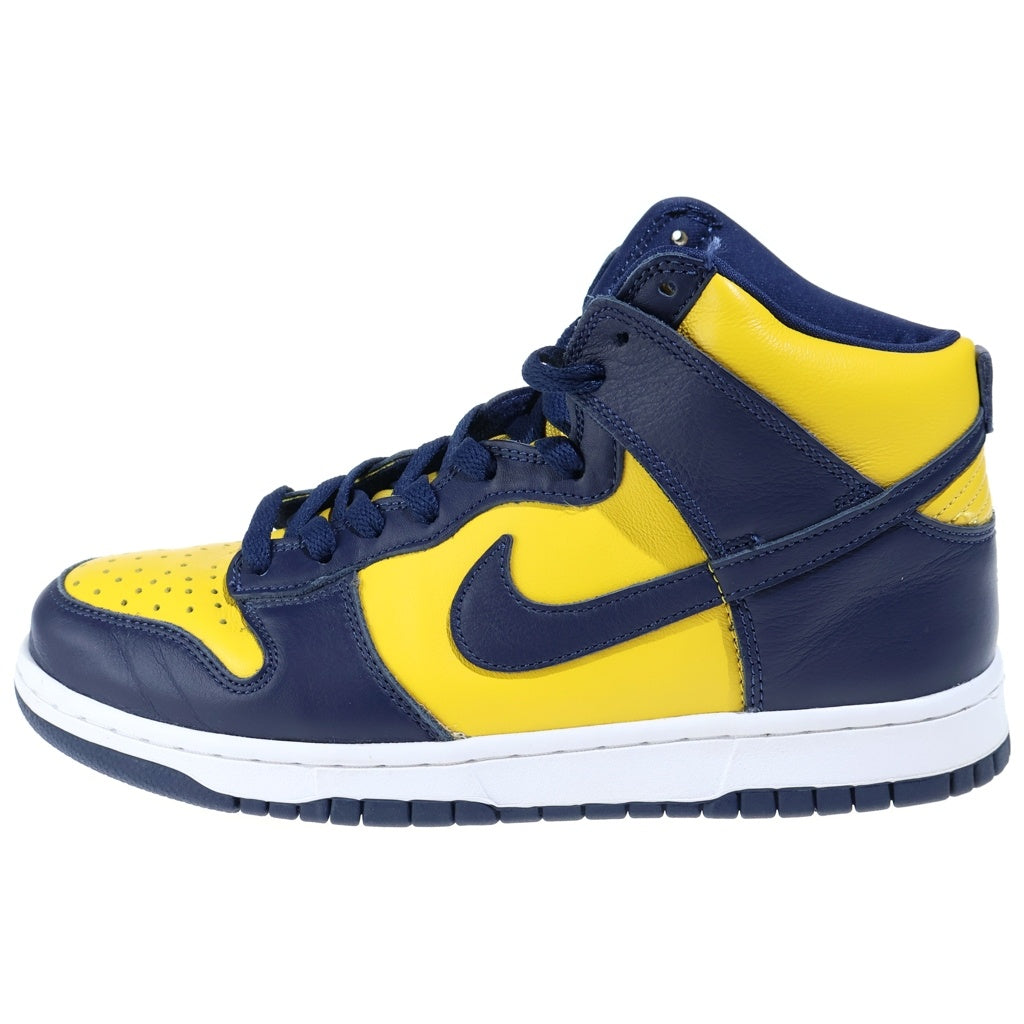 NIKE(ナイキ) DUNK HIGH SP MICHIGAN ダンクハイ ミシガン ミッドカットスニーカー シューズ ネイビー/イエロー US9/27.0cm CZ8149-700