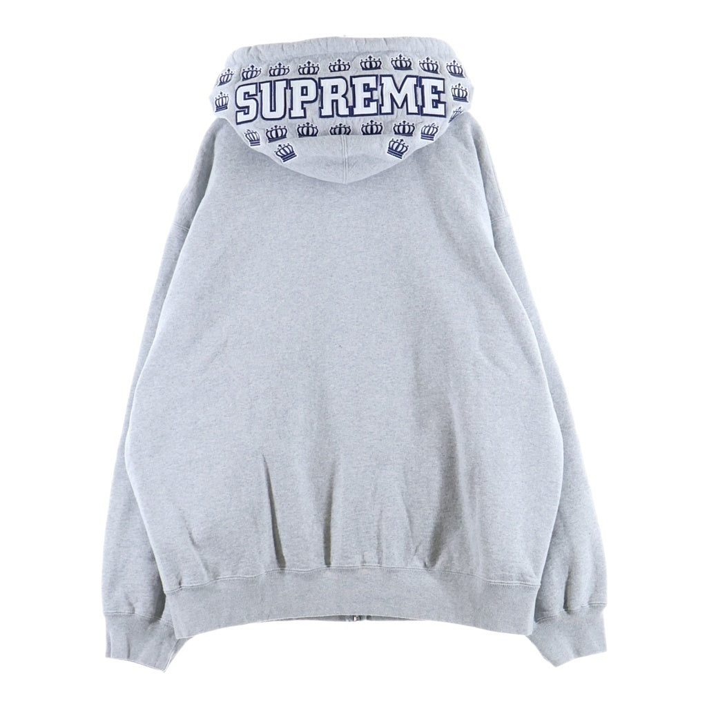 SUPREME(シュプリーム) 25AW League Champs Zip Up Hooded Sweatshirt ロゴ刺繍 ジップアップパーカー フーディー グレー