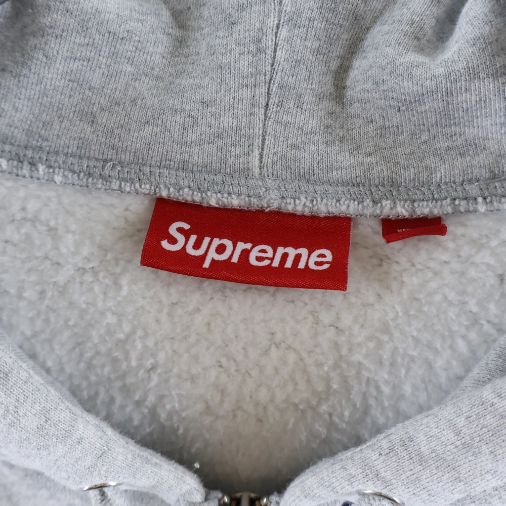 SUPREME(シュプリーム) 25AW League Champs Zip Up Hooded Sweatshirt ロゴ刺繍 ジップアップパーカー フーディー グレー