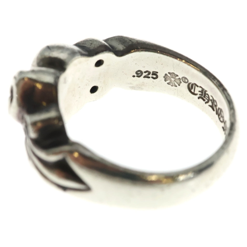 CHROME HEARTS(クロムハーツ) FLRL CRS HRT フローラルハートリング シルバー