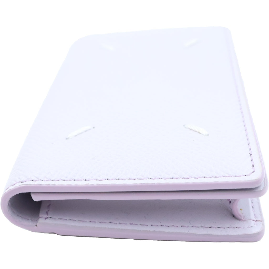 Maison Margiela(メゾンマルジェラ) LEATHER BUSINESS CARD HOLDER レザー ビジネス カードホルダー カードケース ロゴ刺繍 ピンク SA3VX0005 レディース