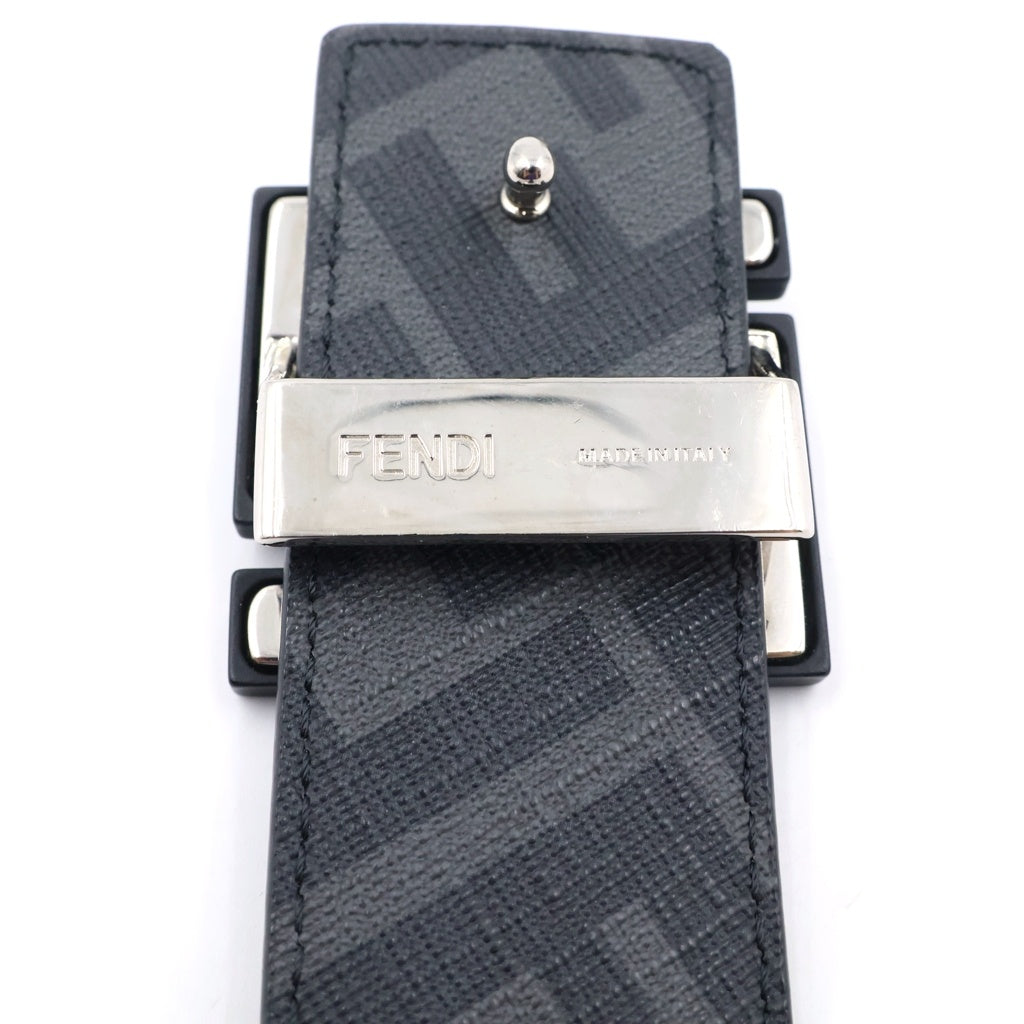 FENDI(フェンディ) FFMOTIF RFREVERSIBLE BELT FFロゴ モノグラム ズッカ柄 リバーシブル レザーベルト ブラック 7C0432