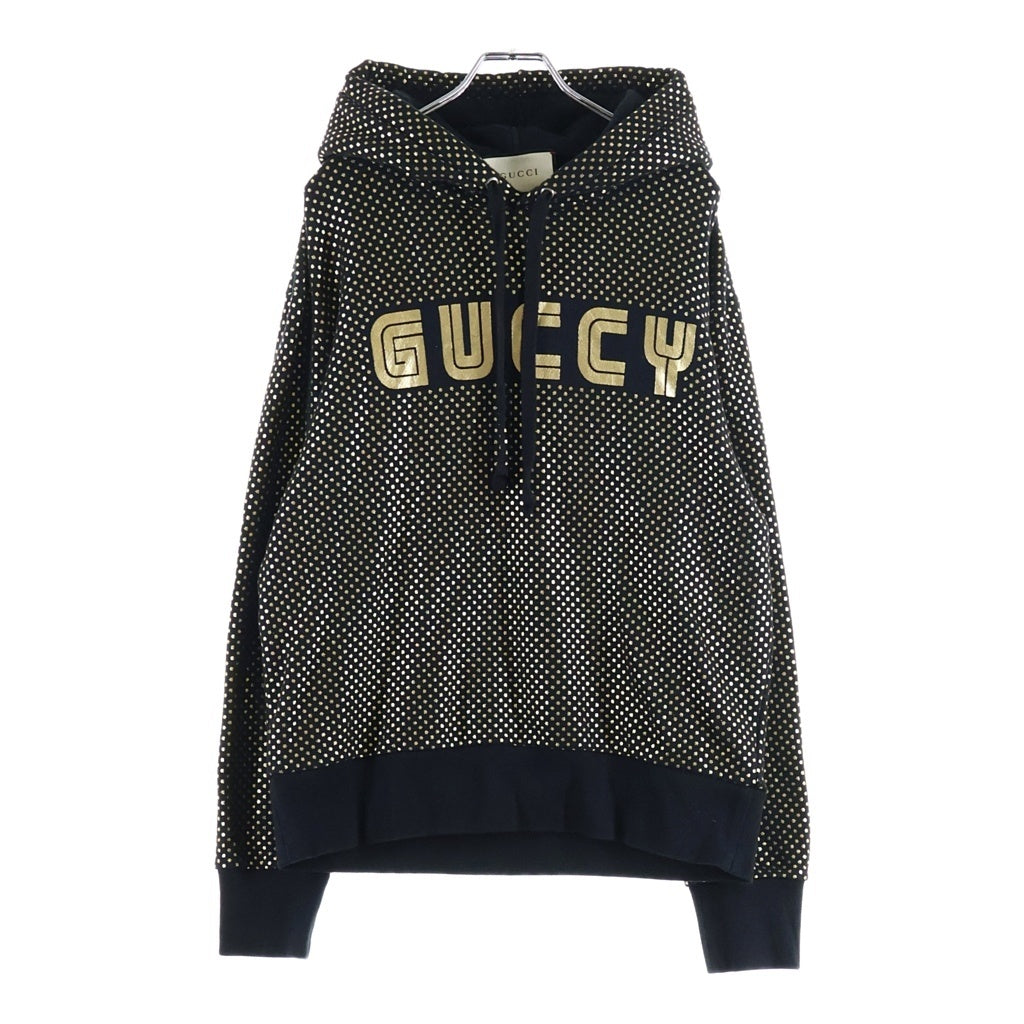 GUCCI(グッチ) Logo Hoodie ロゴフーディ プルオーバー パーカー ブラック 475374 X3N43