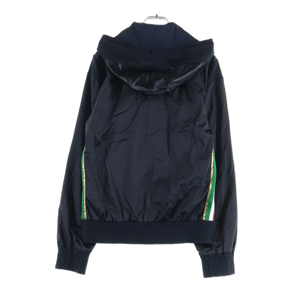 DOLCE & GABBANA(ドルチェアンドガッバーナ) Metal Logo Hoodie メタル ロゴ フーディー サイドライン ジップパーカー ブラック