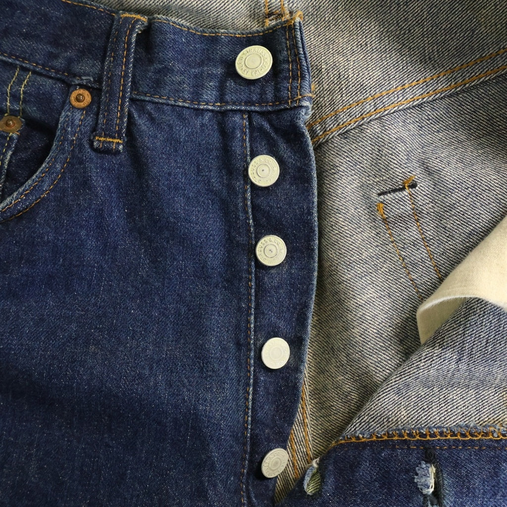 Levi's(リーバイス) 70s VINTAGE 501 66前期 ボタン裏刻印6 スモールe 並行ステッチ ボタンフライ ストレートデニムパンツ インディゴ