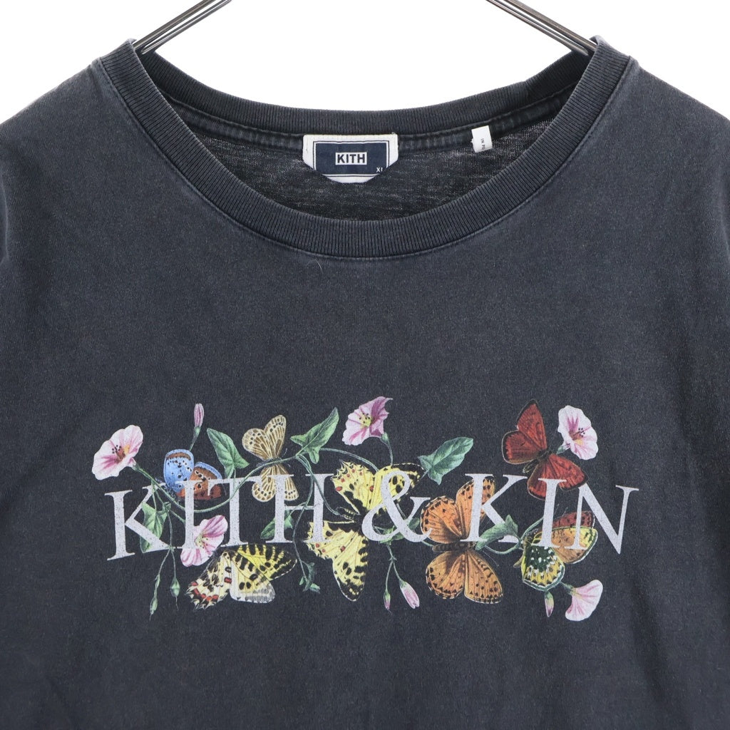 KITH(キス) 21SS Buttefly Vintage Tee バタフライヴィンテージTシャツ 半袖カットソー グレー KHM031564