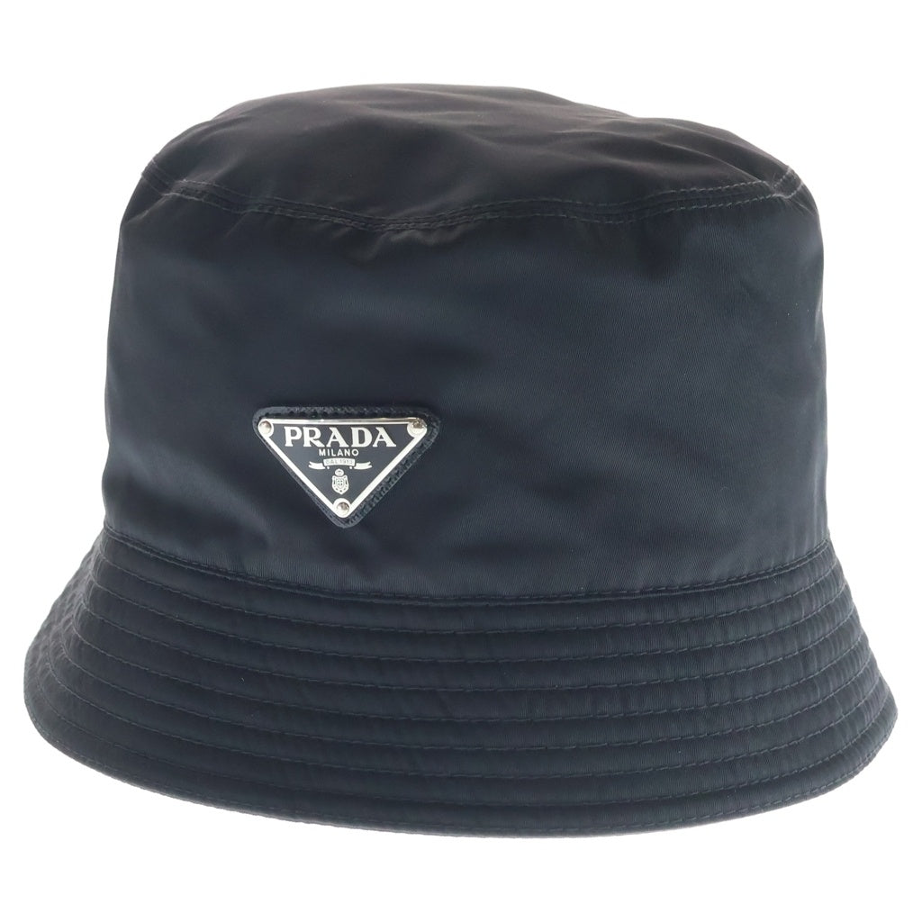 PRADA(プラダ) Re-Nylon トライアングルロゴ バケットハット 帽子 ブラック 1HC137