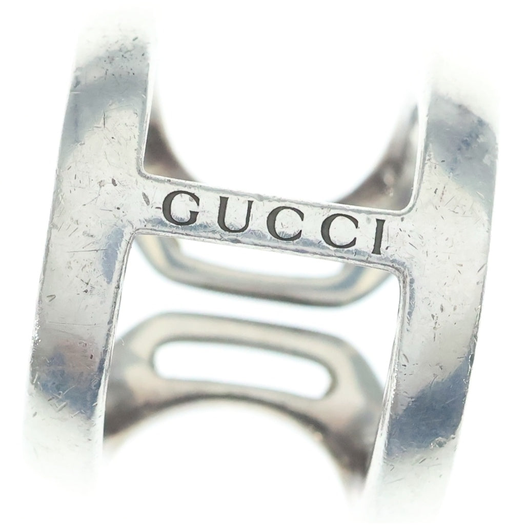 GUCCI(グッチ) ロゴ刻印 スタッファ リング シルバー