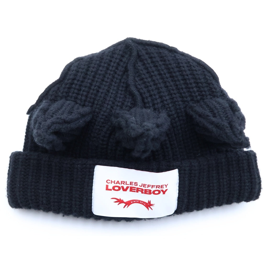 CHARLES JEFFREY LOVERBOY(チャールズジェフリーラバーボーイ) BERSERKER BEANIE バーサーカー ビーニー ニット帽 ブラック