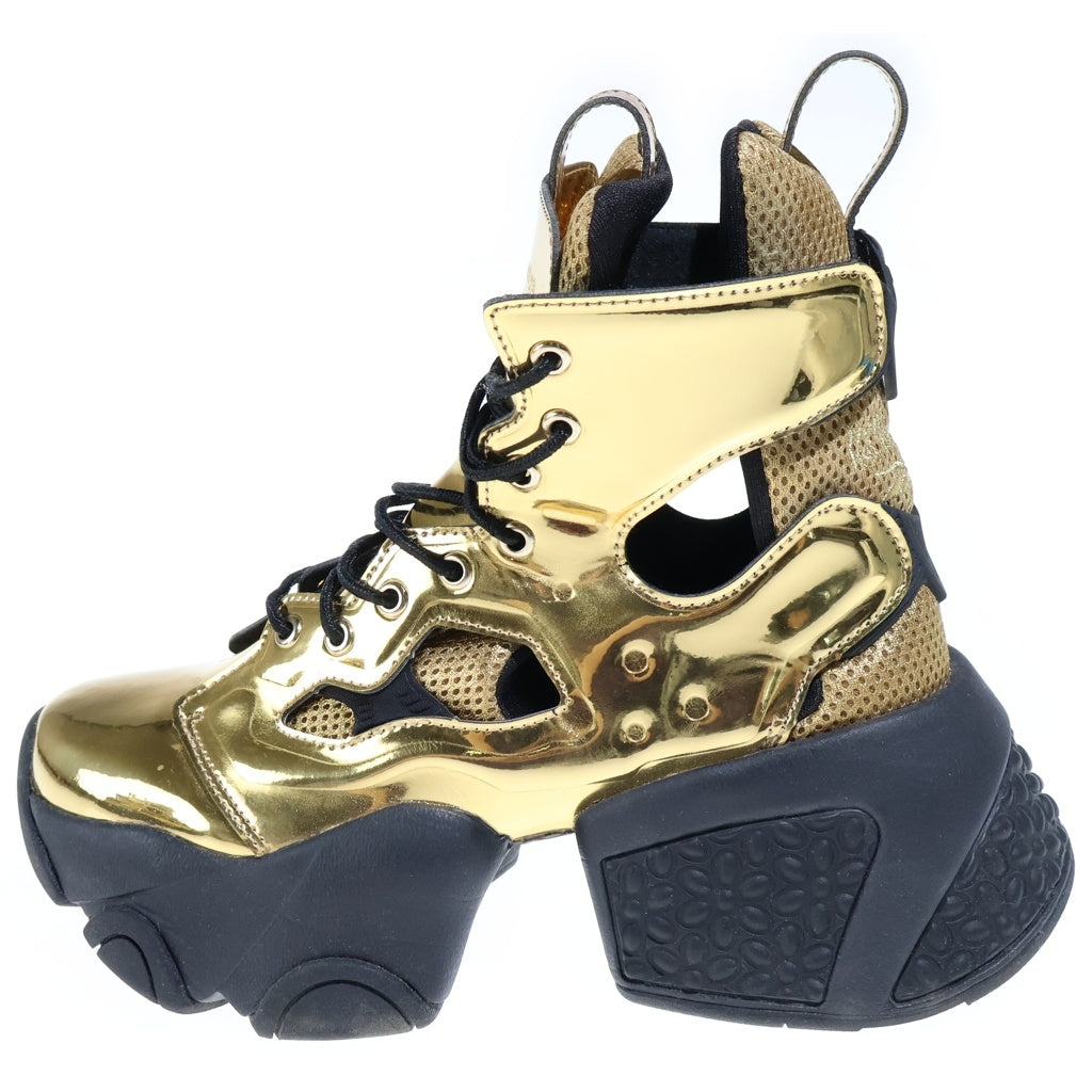 NOIR KEI NINOMIYA(ノワール ケイニノミヤ) 25AW ×REEBOK NOIR FURY BOOT LOW ブーツ US5/23.5cm ゴールド/ブラック レディース 100261760
