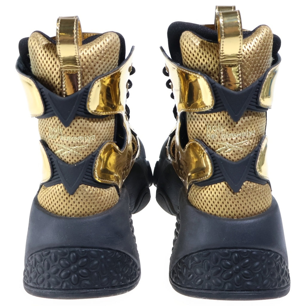 NOIR KEI NINOMIYA(ノワール ケイニノミヤ) 25AW ×REEBOK NOIR FURY BOOT LOW ブーツ US5/23.5cm ゴールド/ブラック レディース 100261760