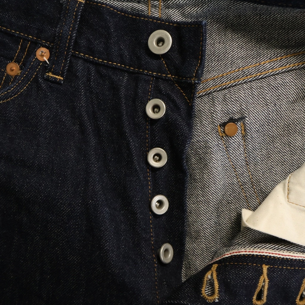 JOHNBULL(ジョンブル) Sewing Chop O'alls 大戦モデル セルビッチ 赤耳 ボタンフライ SCO ストレートデニムパンツ インディゴ W28 SC254P01