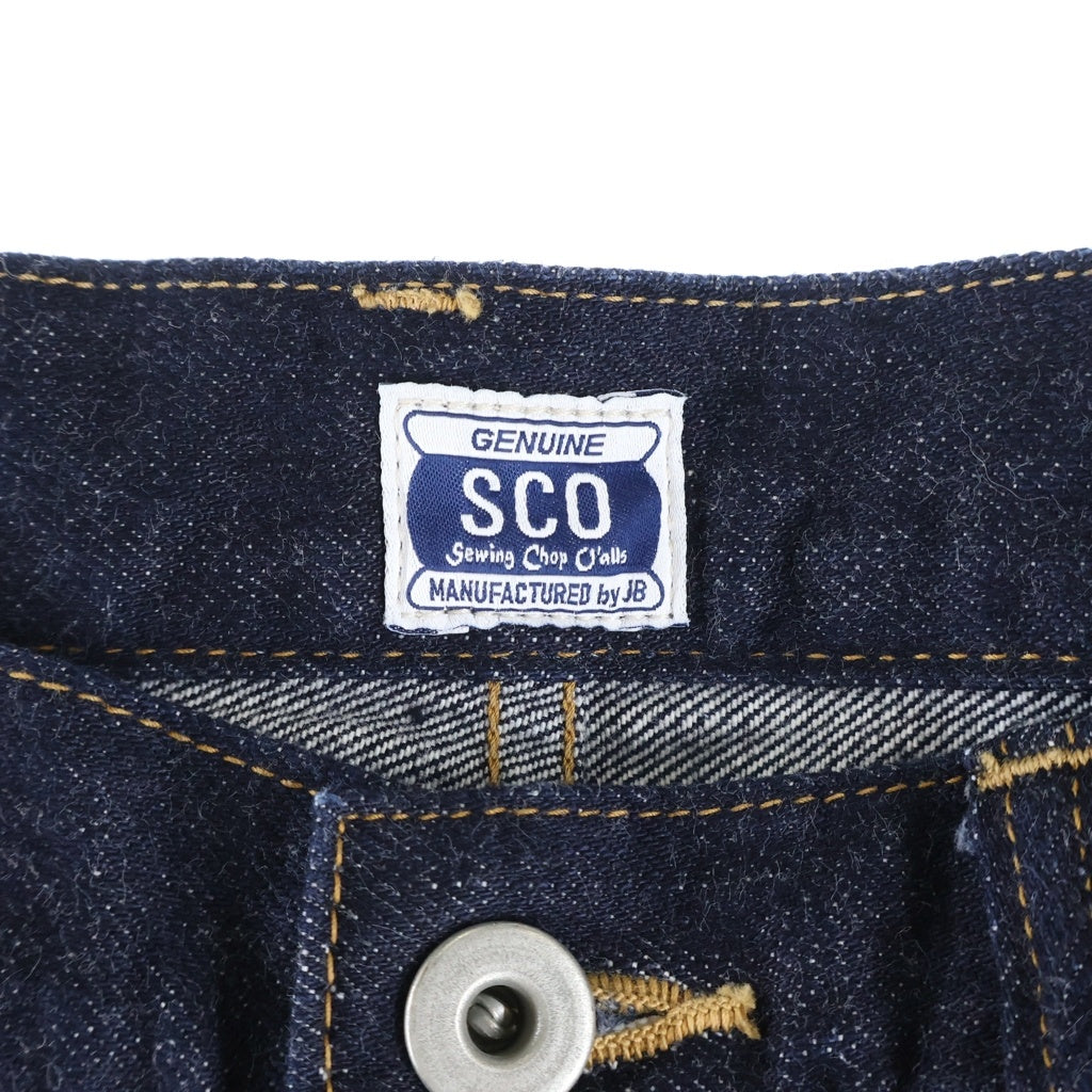 JOHNBULL(ジョンブル) Sewing Chop O'alls 大戦モデル セルビッチ 赤耳 ボタンフライ SCO ストレートデニムパンツ インディゴ W28 SC254P01