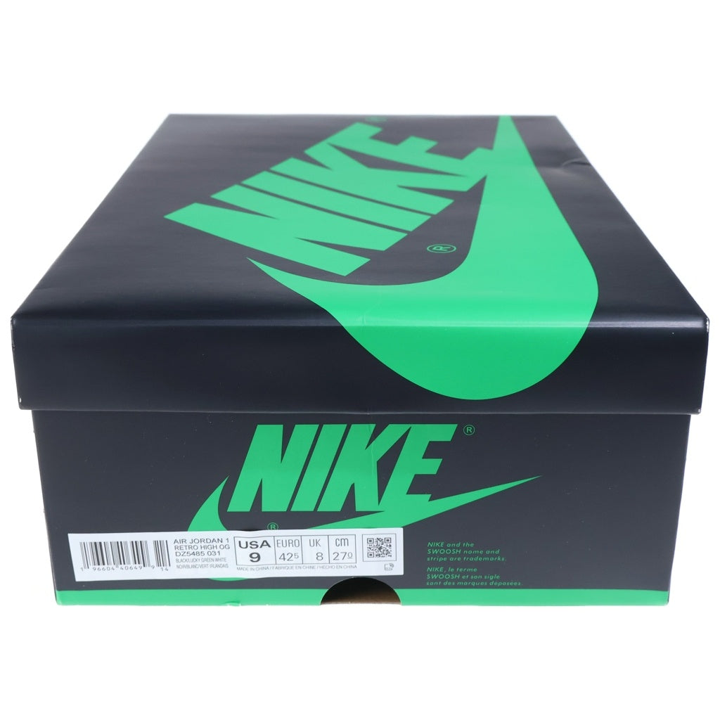 NIKE(ナイキ) AIR JORDAN1 RETRO HIGH OG CELTICS BLACK AND LUCKY GREEN エアジョーダン1 レトロ セルティックス ハイカットスニーカー US9/27cm DZ5485-031
