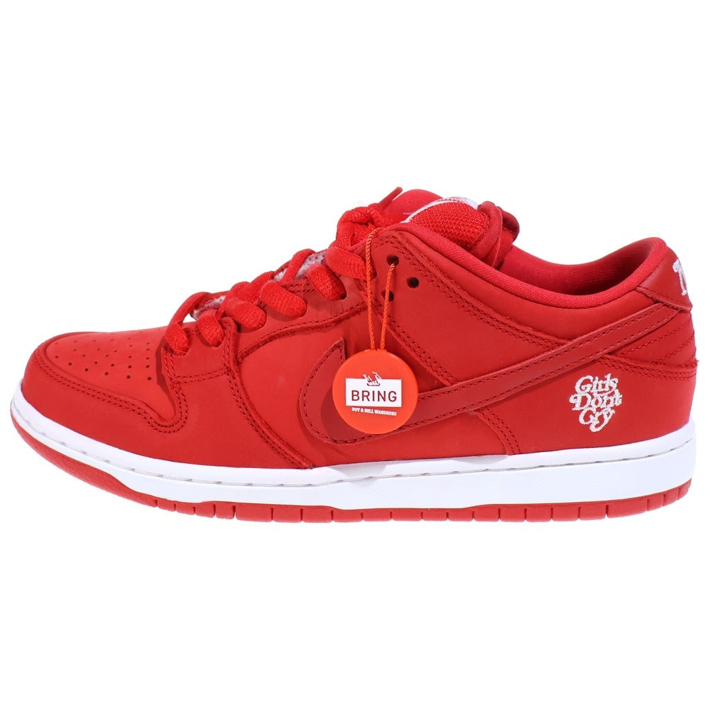 NIKE(ナイキ) ×Girls Don't Cry SB DUNK LOW PRO QS BQ6832-600×ガールズドントクライ ダンク ローカットスニーカー US7/25.0cm レッド BQ6832-600