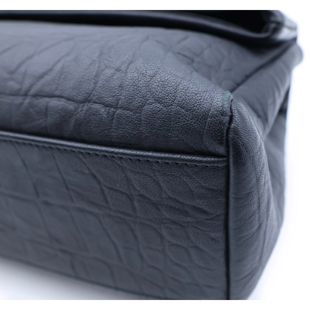 SAINT LAURENT PARIS(サンローランパリ) ウエストハリウッド ショルダーバッグ クロスボディ クロコ型押しレザーブラック 620663 レディース