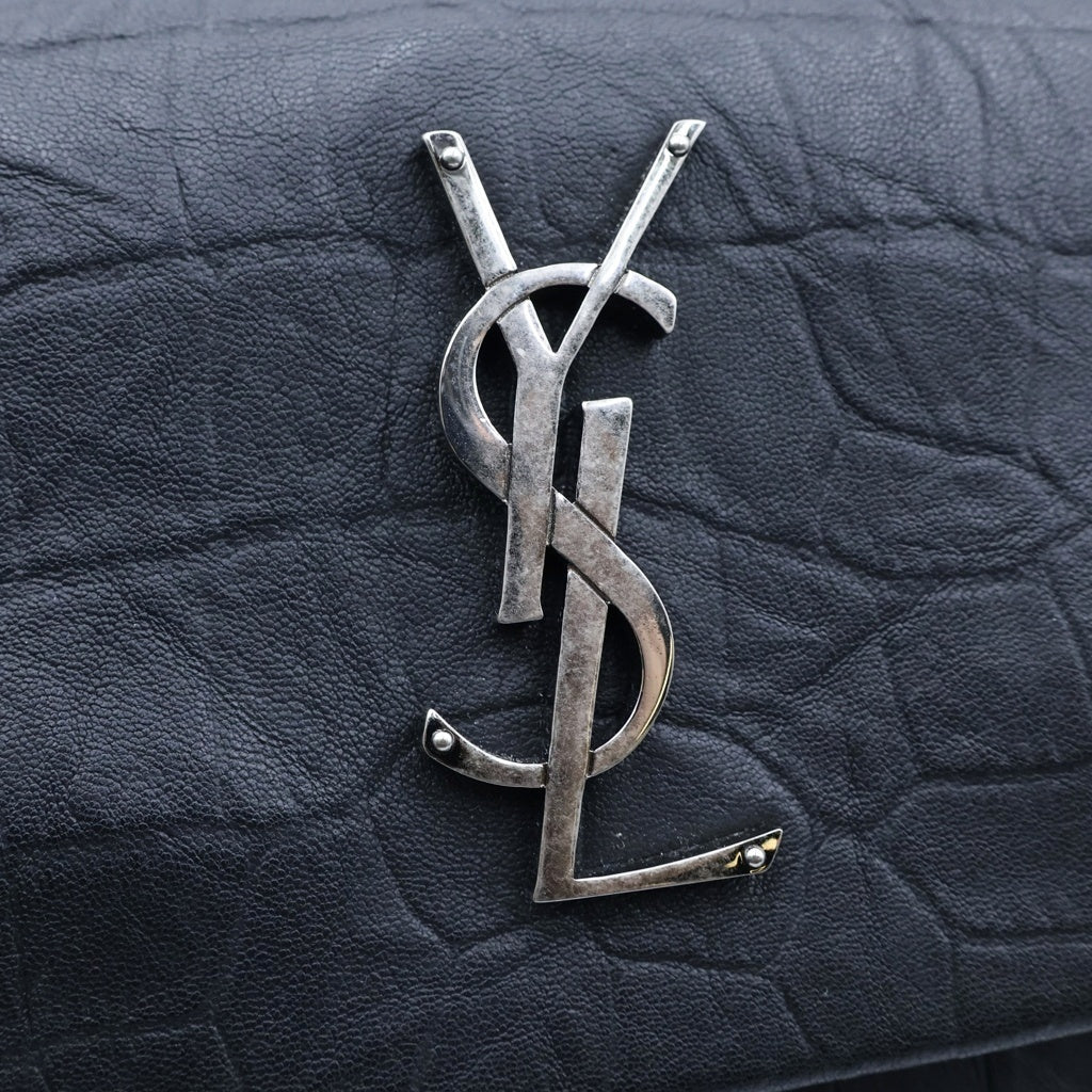 SAINT LAURENT PARIS(サンローランパリ) ウエストハリウッド ショルダーバッグ クロスボディ クロコ型押しレザーブラック 620663 レディース