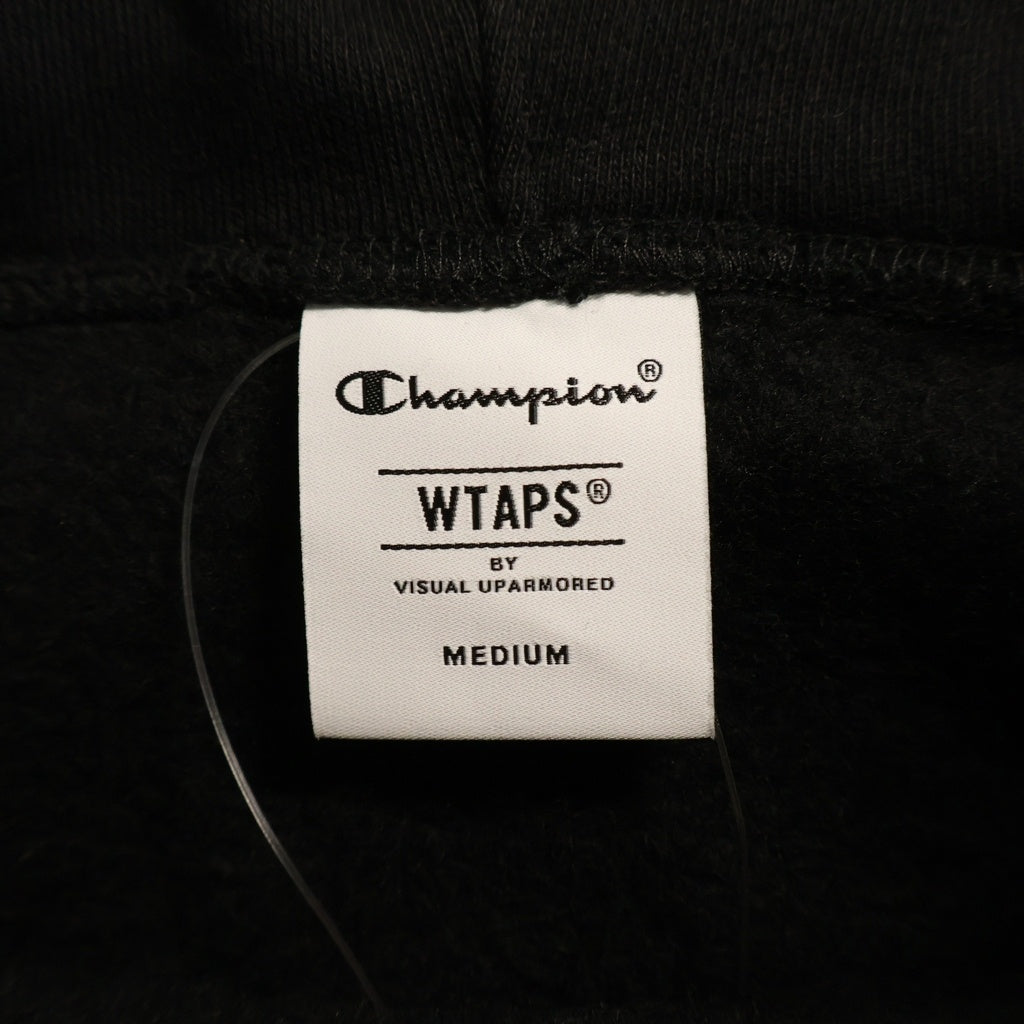 CHAMPION(チャンピオン) ×WTAPS ACADEMY HOODED CTPL フロントロゴ スウェット プルオーバーパーカー ブラック C8-B114