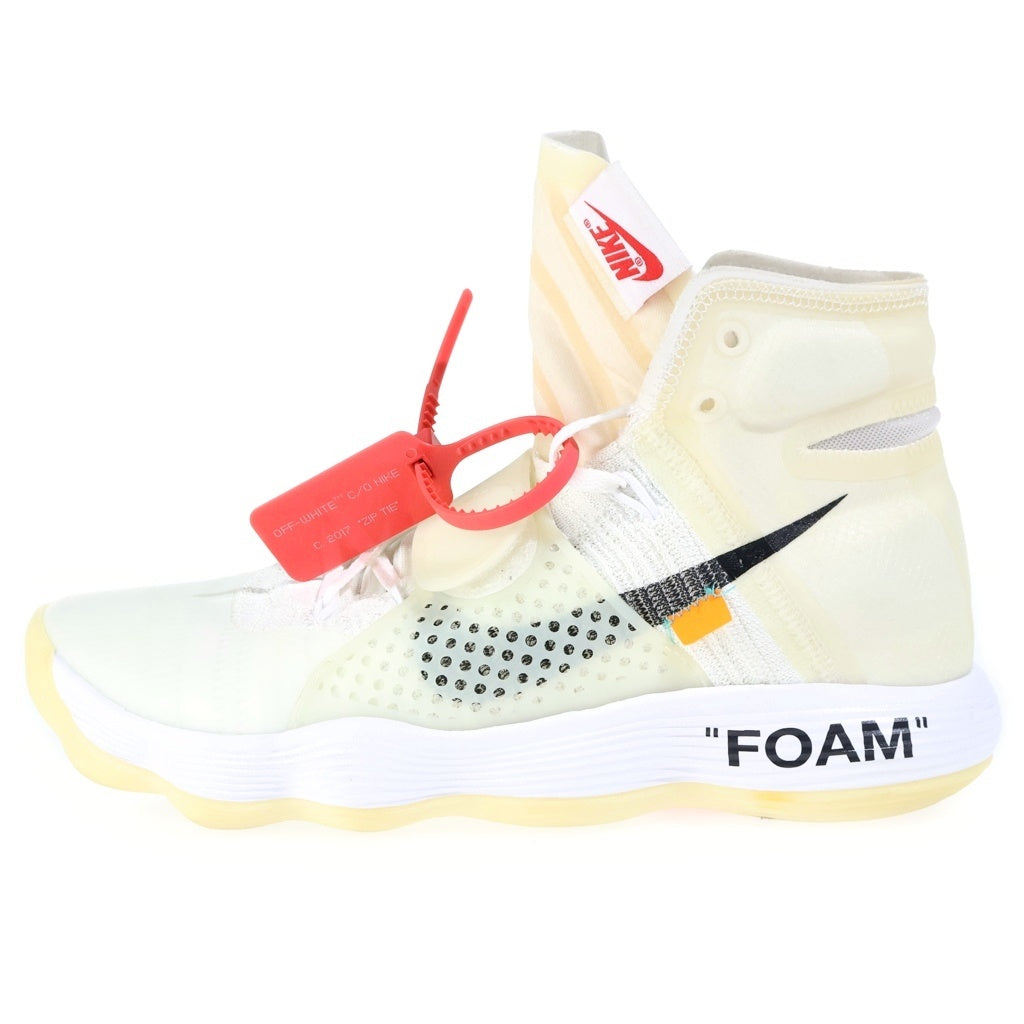 NIKE(ナイキ) ×OFF-WHITE REACT HYPERDUNK 2017 FLYKNIT ハイカットスニーカー ホワイト US10.5/28.5cm AJ4578-100