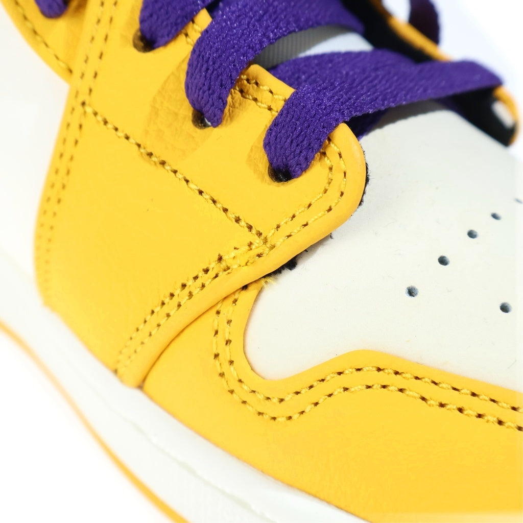 NIKE(ナイキ) AIR JORDAN 1 Mid SE LAKERS エアジョーダン1 ハイカットスニーカー イエロー US10.5/28.5cm 852542-700