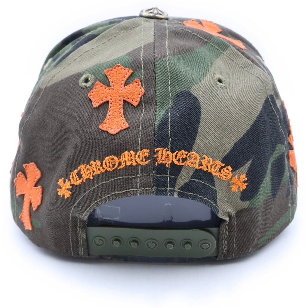 CHROME HEARTS(クロムハーツ) CH HAT クロスパッチ CH刺繍 ベースボールキャップ 帽子 カモ/オレンジ