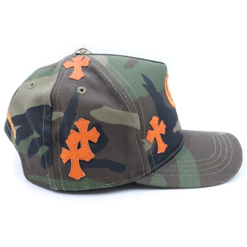 CHROME HEARTS(クロムハーツ) CH HAT クロスパッチ CH刺繍 ベースボールキャップ 帽子 カモ/オレンジ
