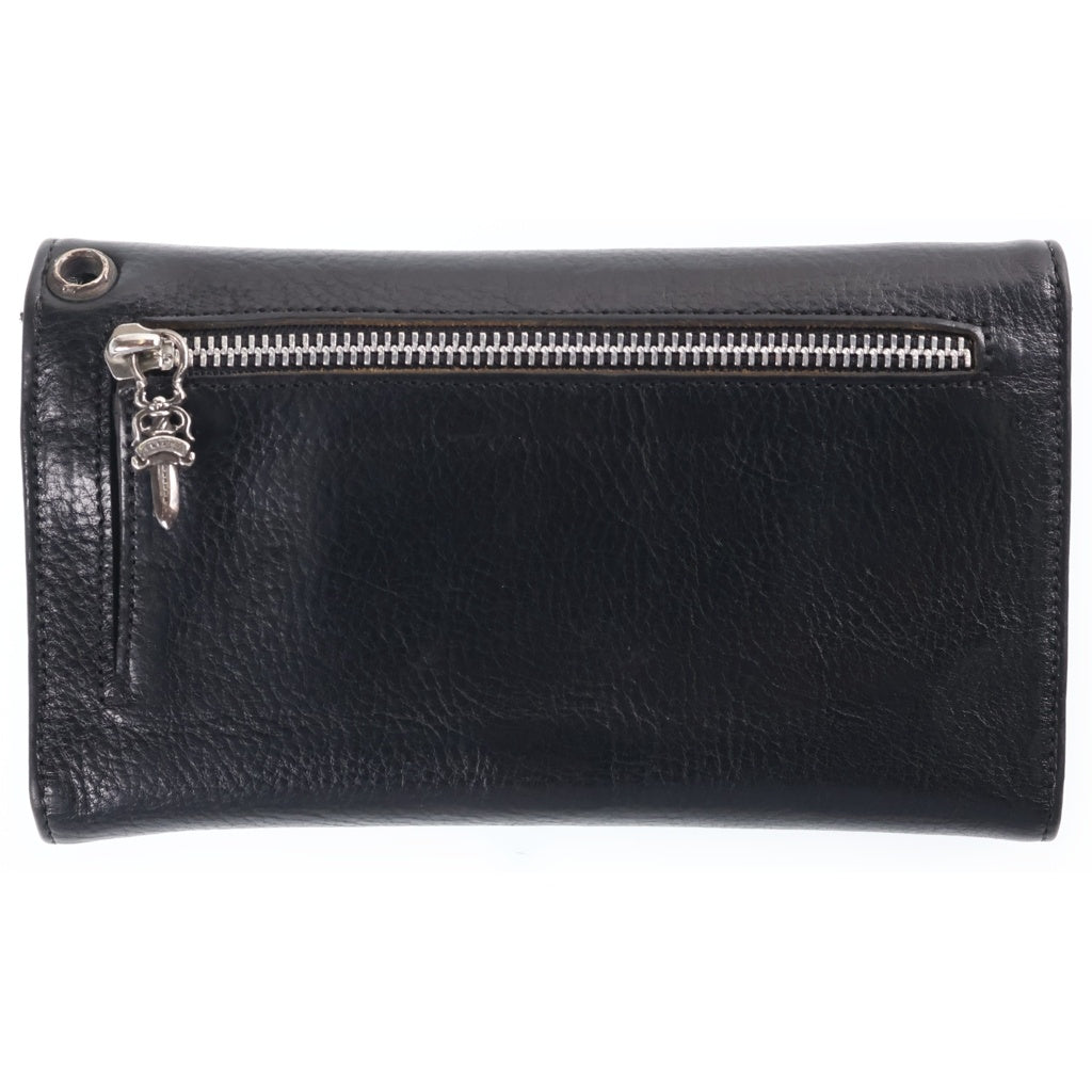 CHROME HEARTS(クロムハーツ) WAVE ウェーブ レザーウォレット 財布 ブラック BCA375
