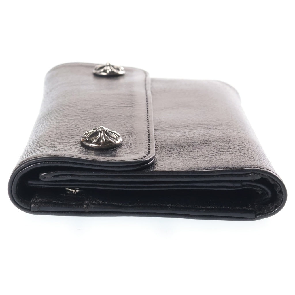 CHROME HEARTS(クロムハーツ) WAVE ウェーブ レザーウォレット 財布 ブラック BCA375
