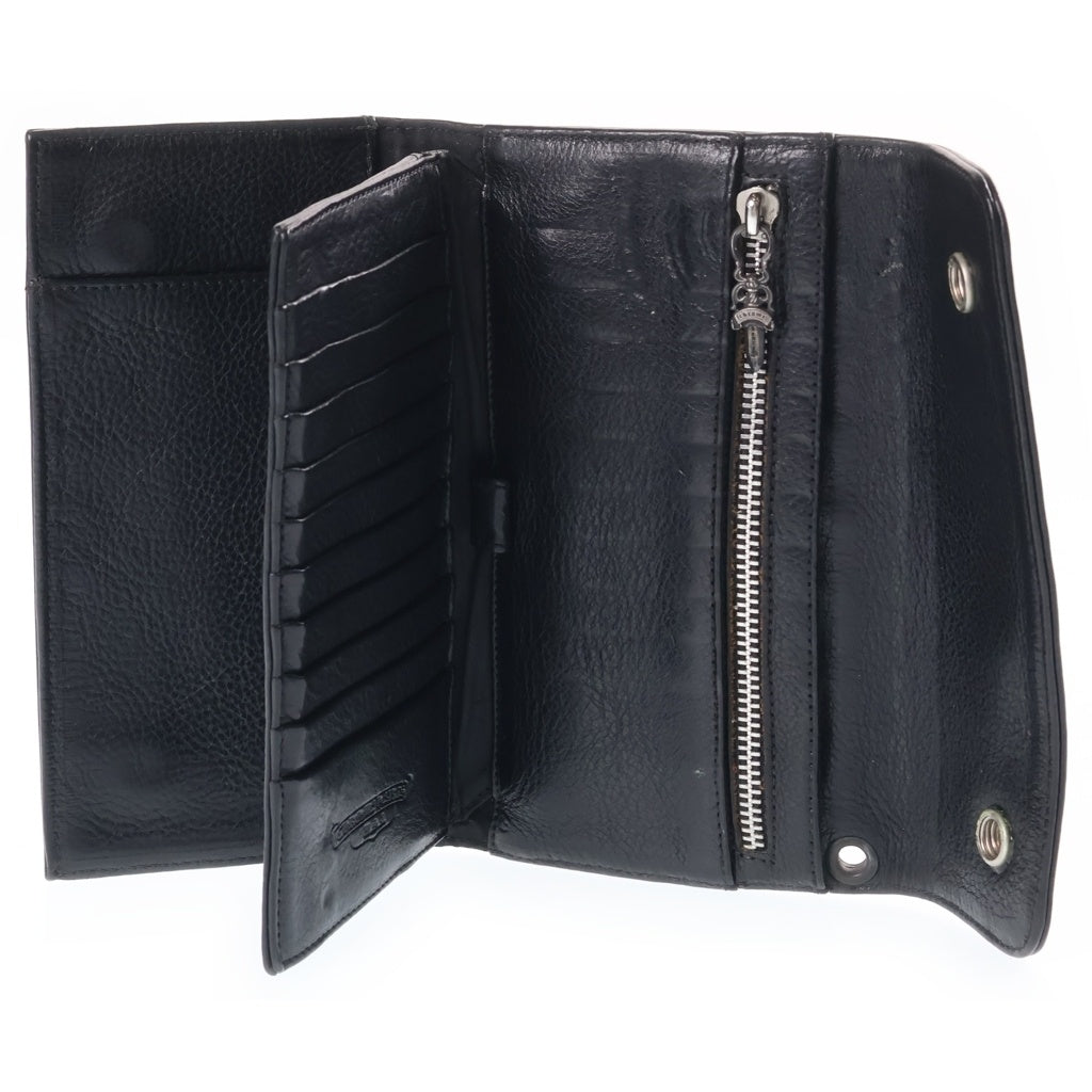 CHROME HEARTS(クロムハーツ) WAVE ウェーブ レザーウォレット 財布 ブラック BCA375