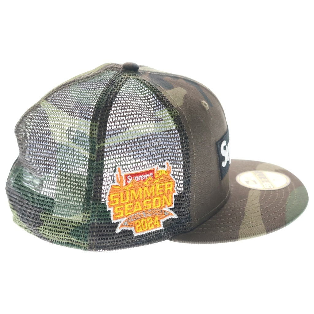 SUPREME(シュプリーム) 24SS × NEW ERA Box Logo Mesh Back Woodland Camo ベースボールキャップ 帽子 カモ 7 5/8