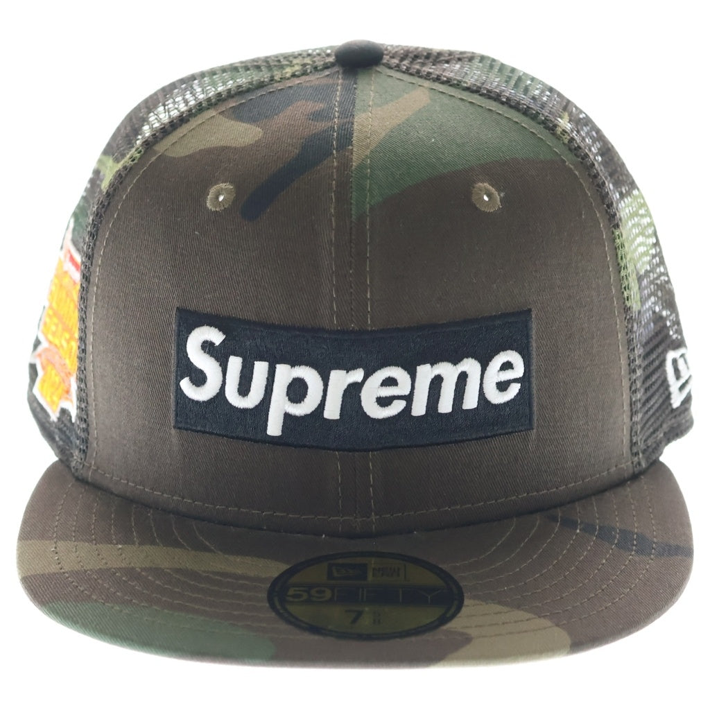 SUPREME(シュプリーム) 24SS × NEW ERA Box Logo Mesh Back Woodland Camo ベースボールキャップ 帽子 カモ 7 5/8