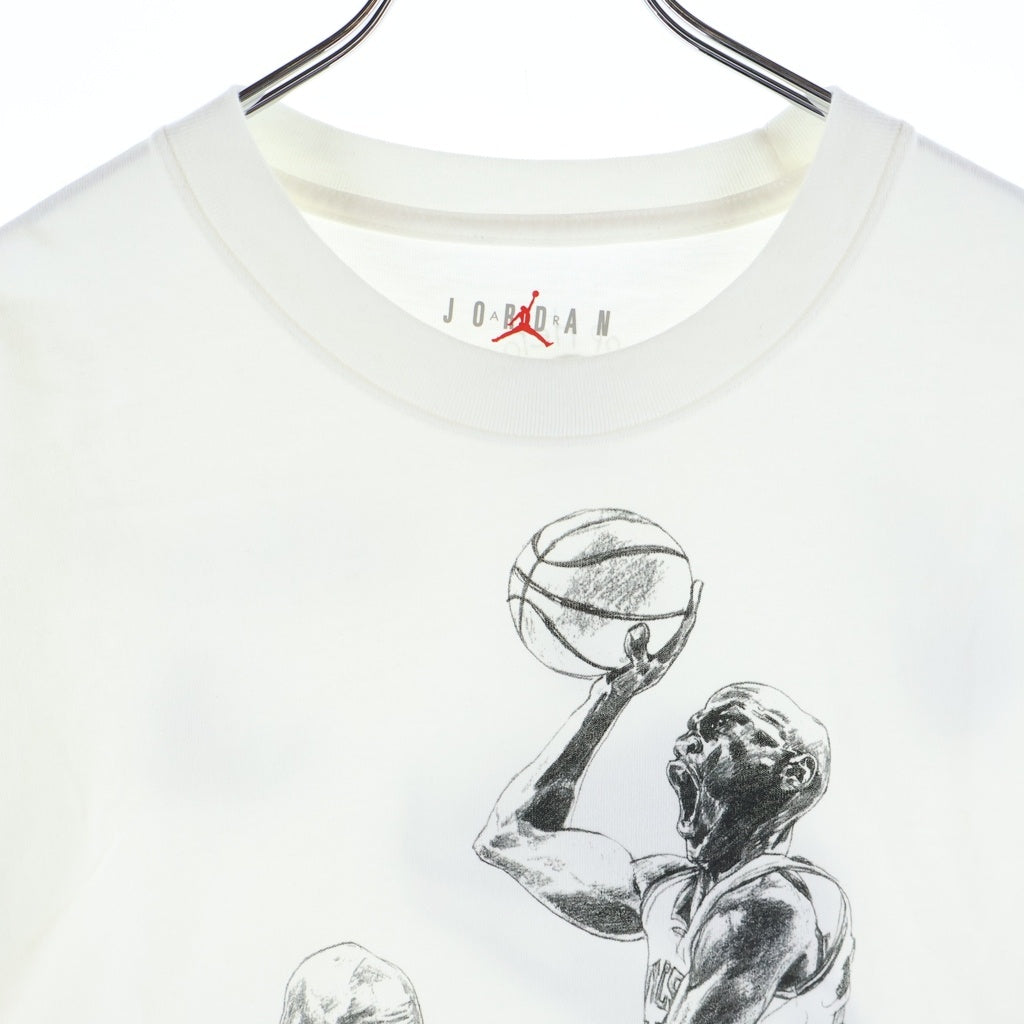 NIKE(ナイキ) 20AW×OFF-WHITE Air Jordan Tee オフホワイト エアジョーダンプリント 半袖Tシャツカットソー ホワイト DB4301-100