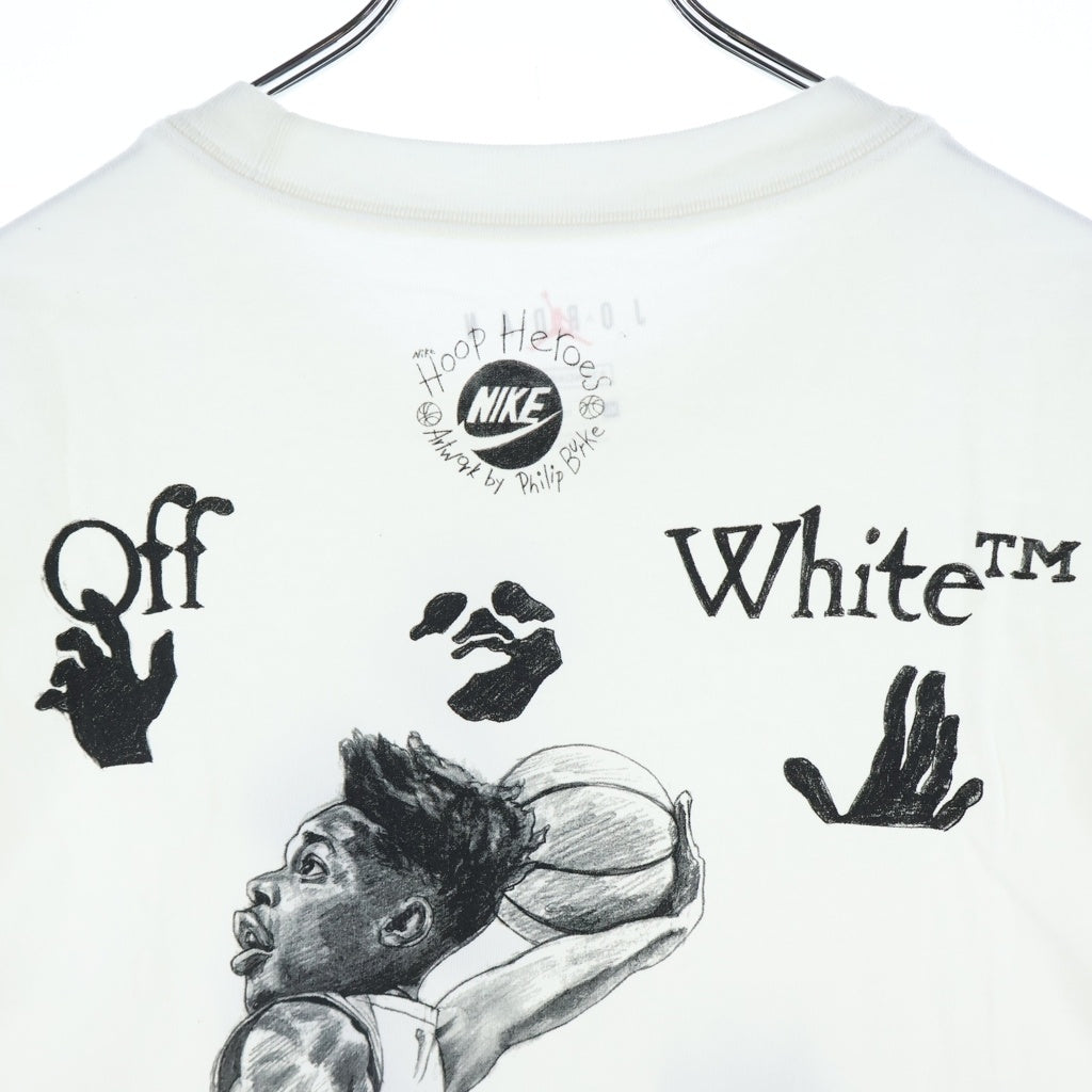NIKE(ナイキ) 20AW×OFF-WHITE Air Jordan Tee オフホワイト エアジョーダンプリント 半袖Tシャツカットソー ホワイト DB4301-100