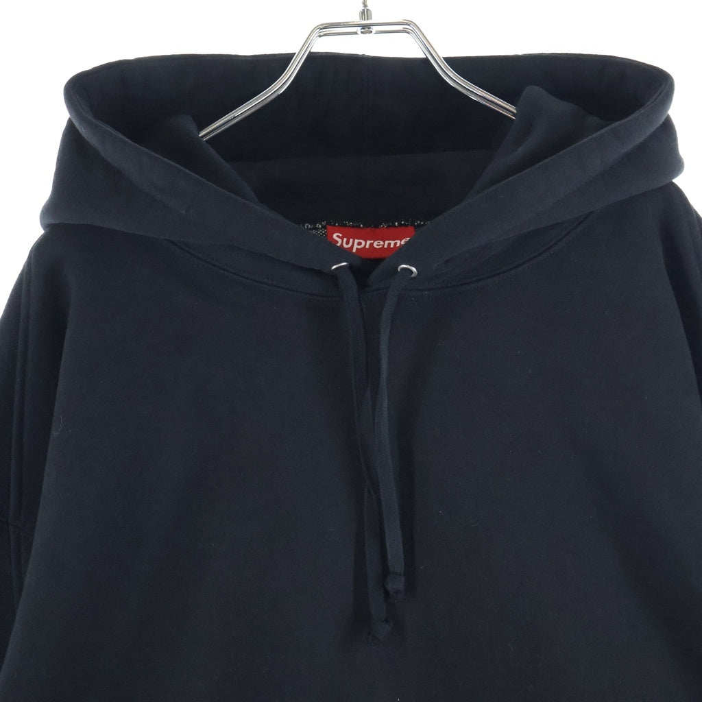 SUPREME(シュプリーム) 23AW Big Logo Jacquard Hooded Sweatshirt ビッグロゴ ジャガードフーディー スウェットプルオーバーパーカー ブラック