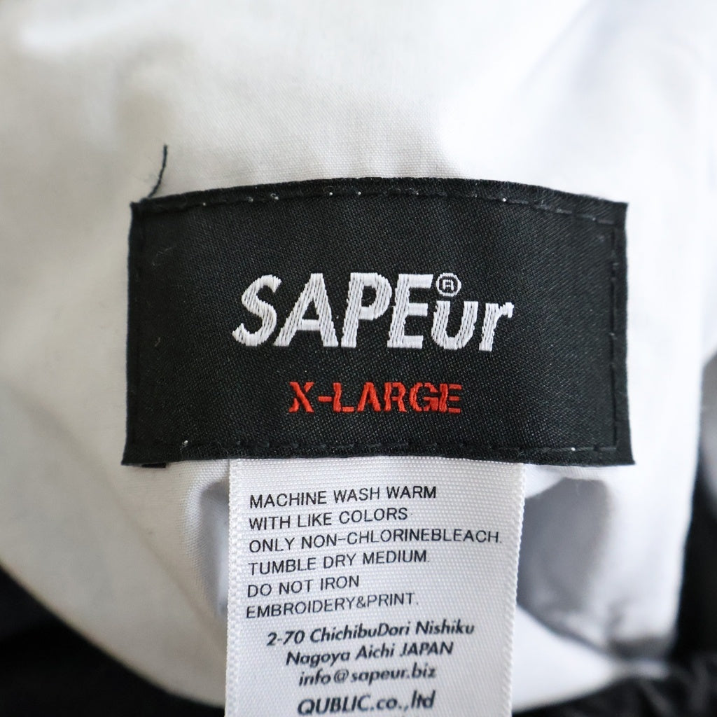 SAPEur(サプール) DENIM TRACK PANTS トラックデニムパンツ ブラック A0021-177