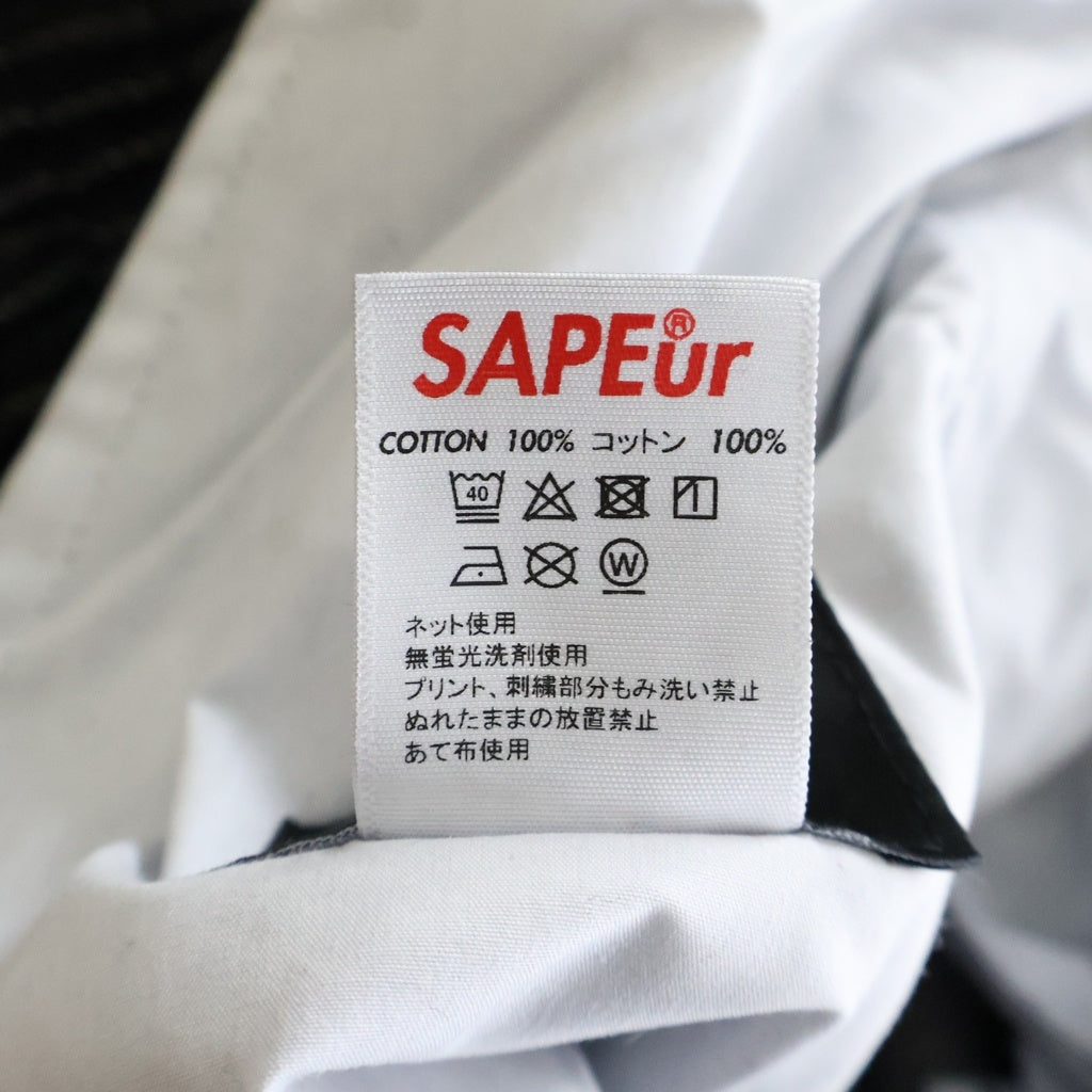 SAPEur(サプール) DENIM TRACK PANTS トラックデニムパンツ ブラック A0021-177
