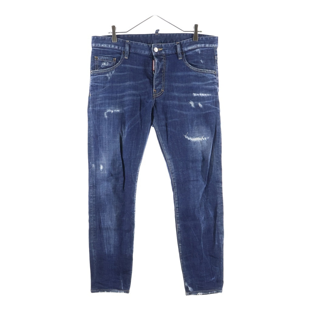 DSQUARED2(ディースクエアード) SKATER JEAN スケーター ジーンズ ダメージ加工 スキニー デニムパンツ インディゴ S74LB1010
