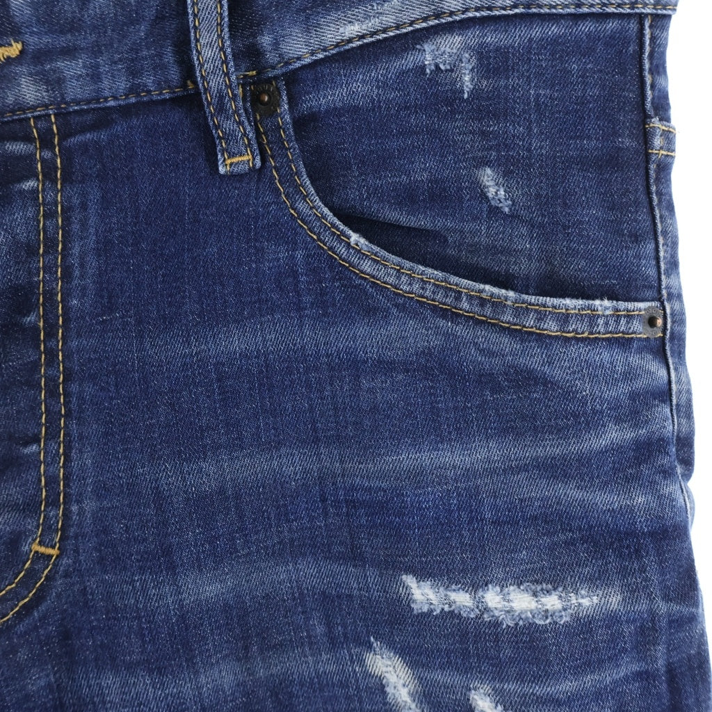 DSQUARED2(ディースクエアード) SKATER JEAN スケーター ジーンズ ダメージ加工 スキニー デニムパンツ インディゴ S74LB1010