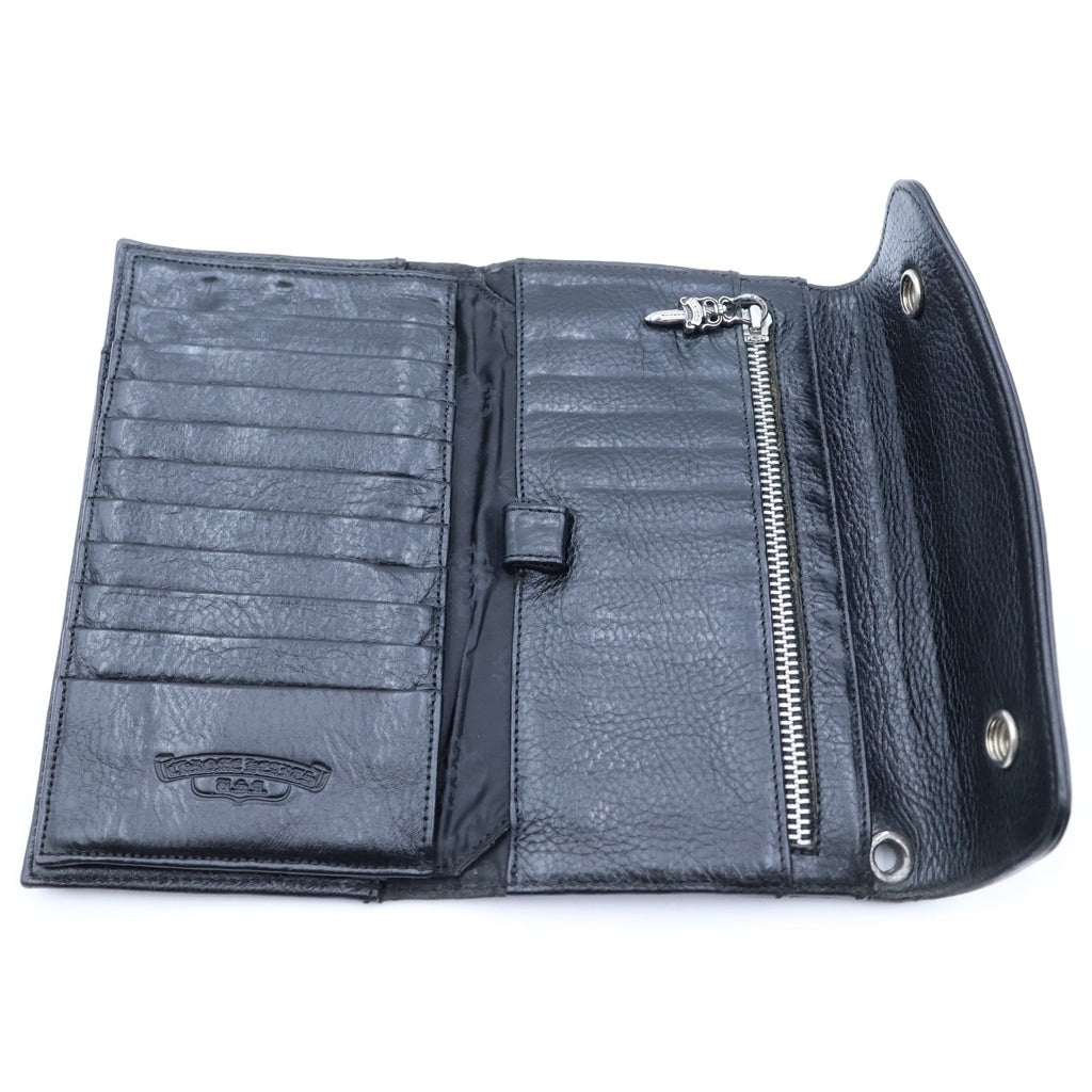 CHROME HEARTS(クロムハーツ) WAVE ウェーブ レザーウォレット 財布 ブラック