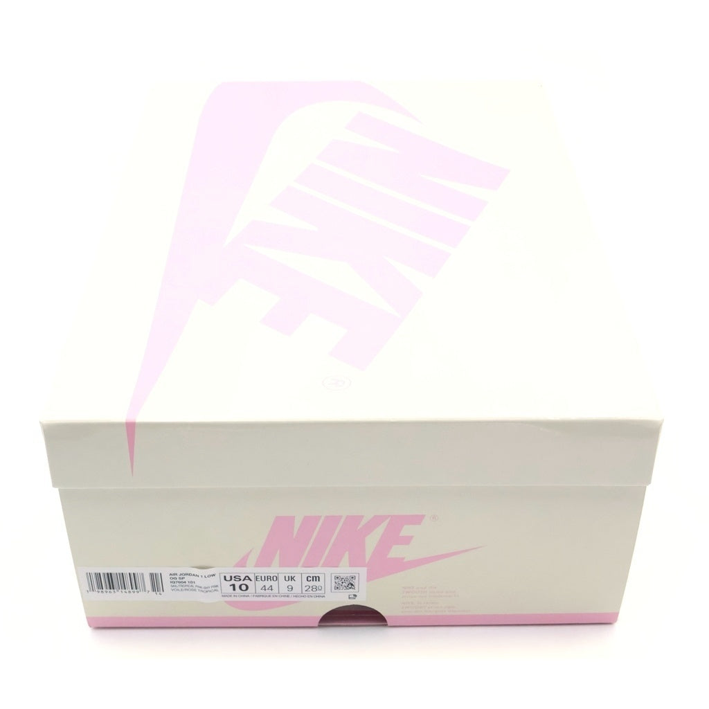NIKE(ナイキ) ×トラヴィススコット AIR JORDAN 1 RETRO LOW OG SAIL TROPICAL PINK エアジョーダンローカットスニーカー US10/28.0cm IQ7604-101