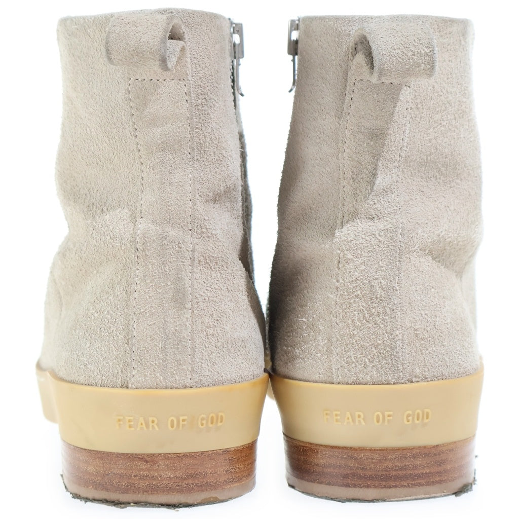 FEAR OF GOD(フィアオブゴッド) スウェードレザー サイドジップ ショート ブーツ ベージュ