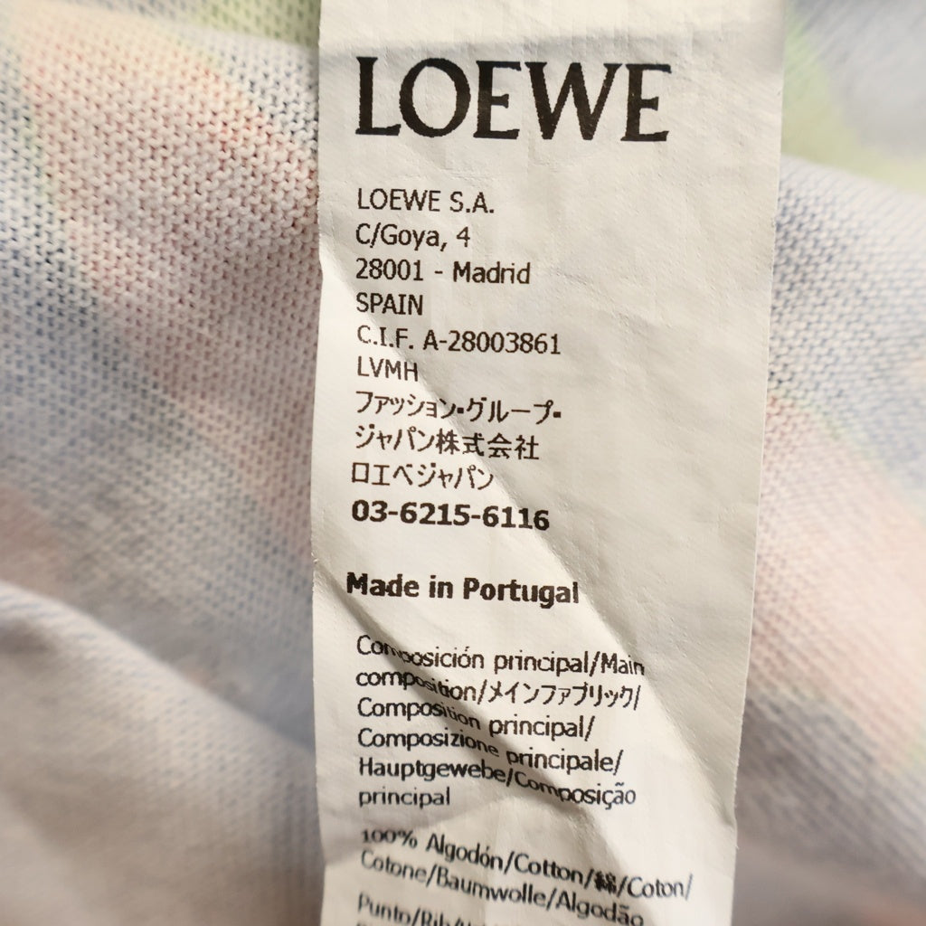 LOEWE(ロエベ) 22SS × Paula's Ibiza パウラズイビザ ピースマーク ロゴプリント クルーネック半袖Tシャツ カットソー マルチ H616Y22X34