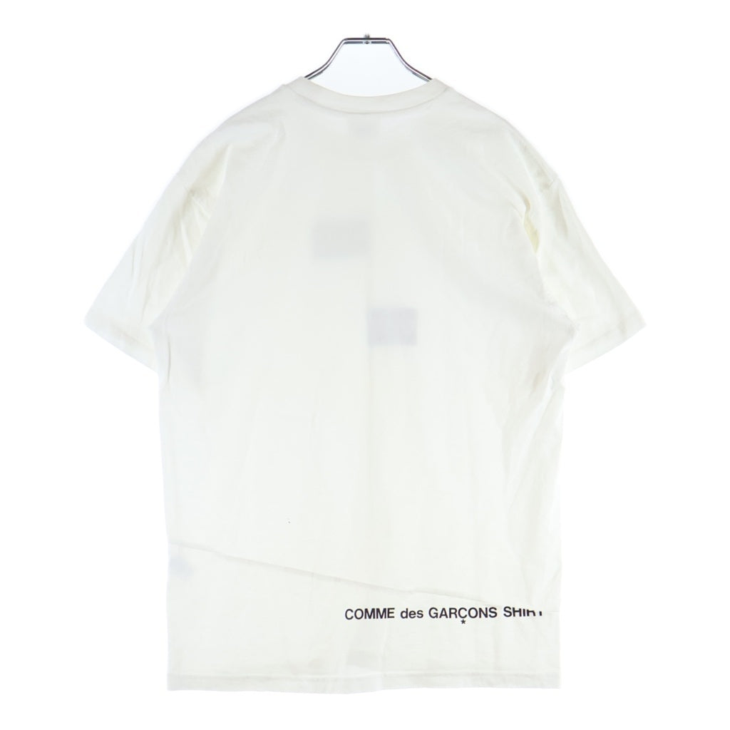 SUPREME(シュプリーム) 18AW ×COMME DES GARCONS SHIRT Split Box Logo Tee コムデギャルソンシャツ スプリットボックスロゴデザイン クルーネック 半袖Tシャツ カットソー ホワイト