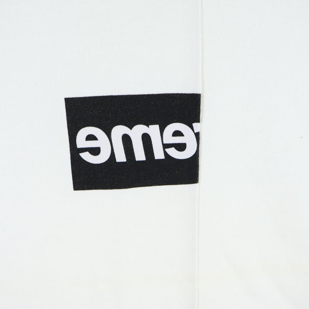 SUPREME(シュプリーム) 18AW ×COMME DES GARCONS SHIRT Split Box Logo Tee コムデギャルソンシャツ スプリットボックスロゴデザイン クルーネック 半袖Tシャツ カットソー ホワイト
