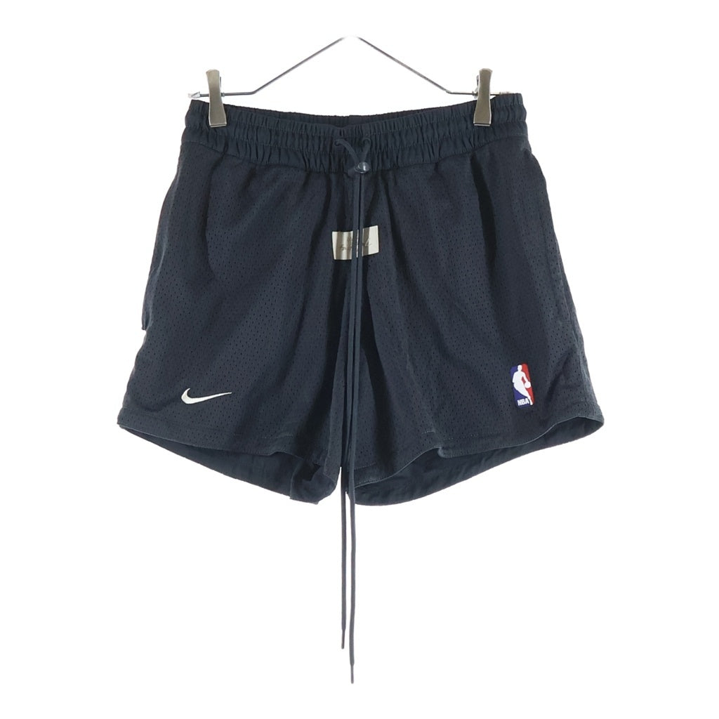 NIKE(ナイキ) ×FEAR OF GOD NBA BASKETBALLS SHORTS スウォッシュロゴ刺繍 メッシュショーツ パンツ CU4690-010 ブラック