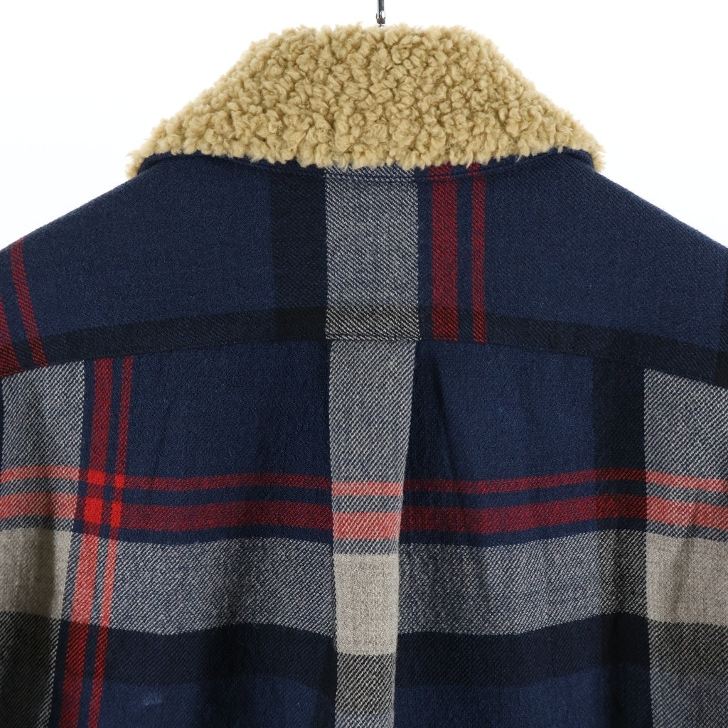 GUCCI(グッチ) WOOL SHIRT COAT ウールシャツコート 495091 Z595G ネイビー/レッド